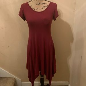 Rue 21 • Maroon Short Sleeved Dress